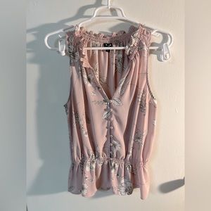 Express Woman's Pink and White Blouse